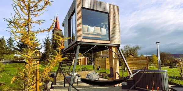 Český raj: moderný posed pre 2 osoby so saunou