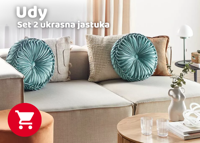 set 2 ukrasna jastuka udy