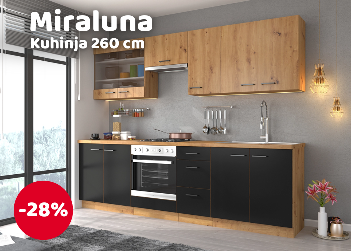 Kuhinja 260 cm Miraluna