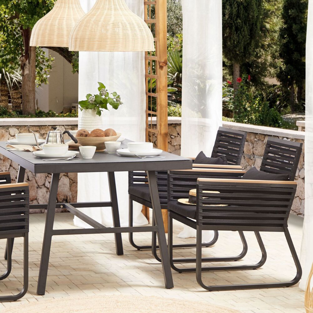 Set vrtnih stolica (2 kom.) Carisa (crna)