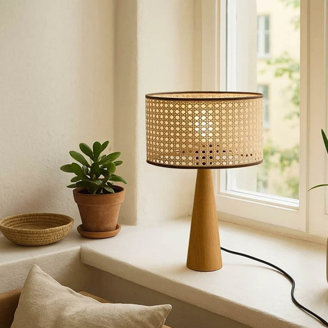 Stolna lampa Amorotto 1 (bež + prirodna)