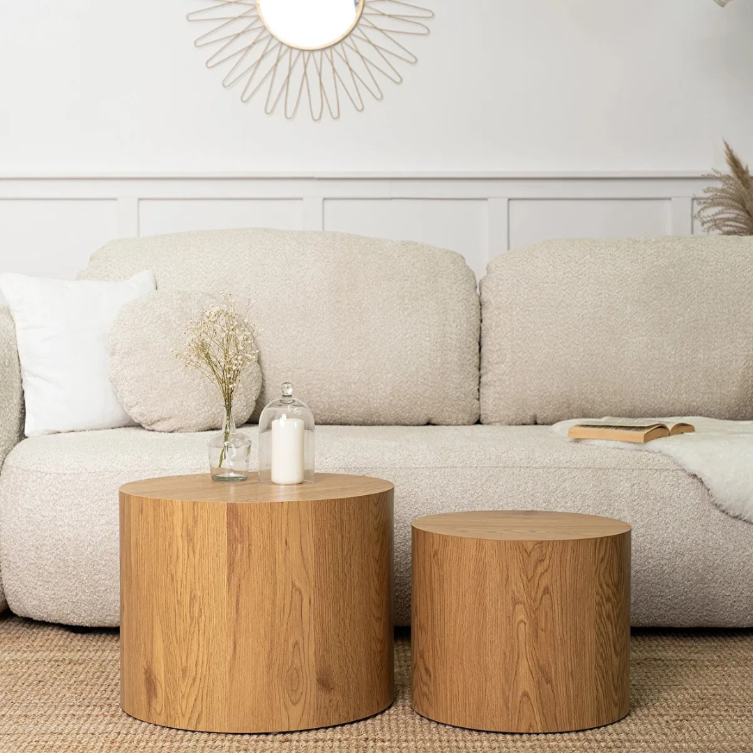 Set 2 kom. stolića za kavu Liloo (hrast)