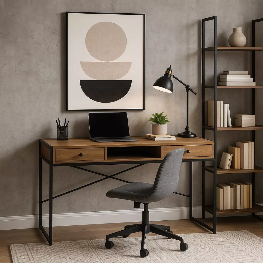 Pisaći stol Supuso (orah + crna)