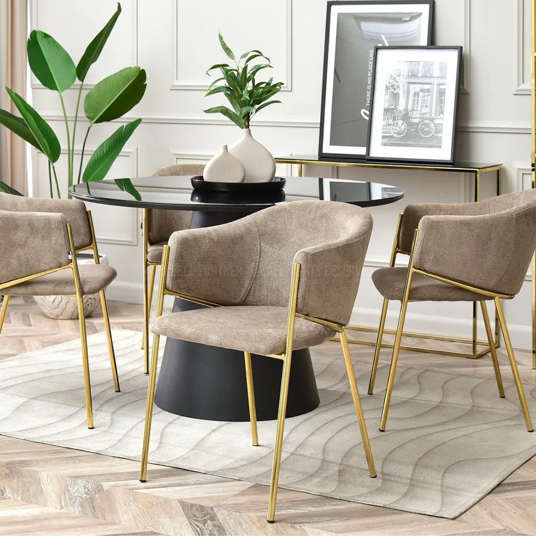 Stolica Chad (bež + zlatna)