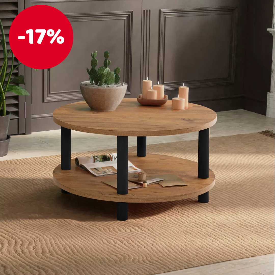 Dohányzóasztal Robin (fekete + atlanti fenyő)