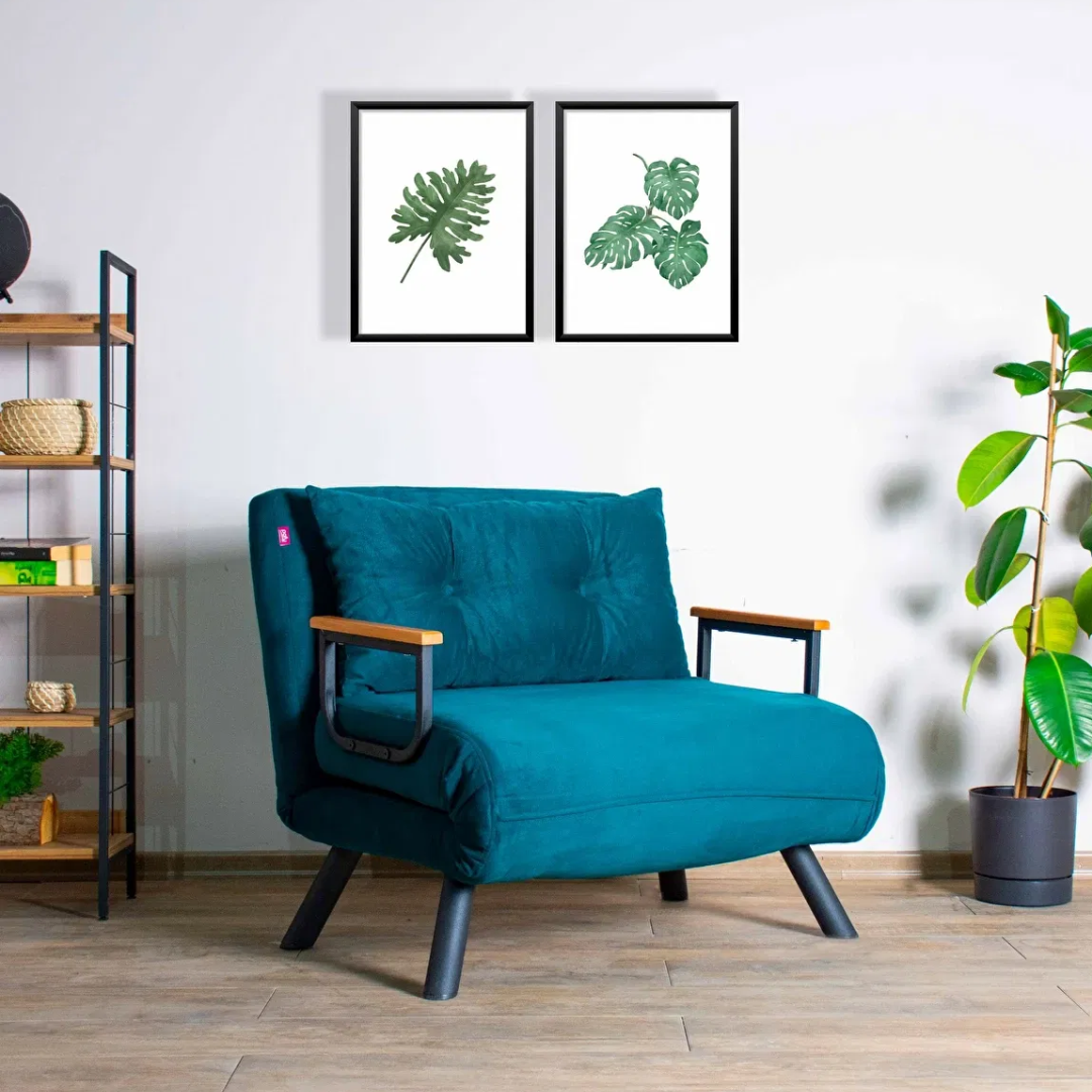 Széthúzható fotel Sandy (petróleum)