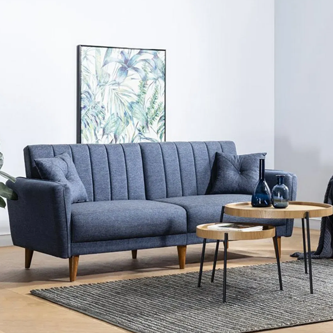 Háromszemélyes kanapé Adriene (sötétkék)