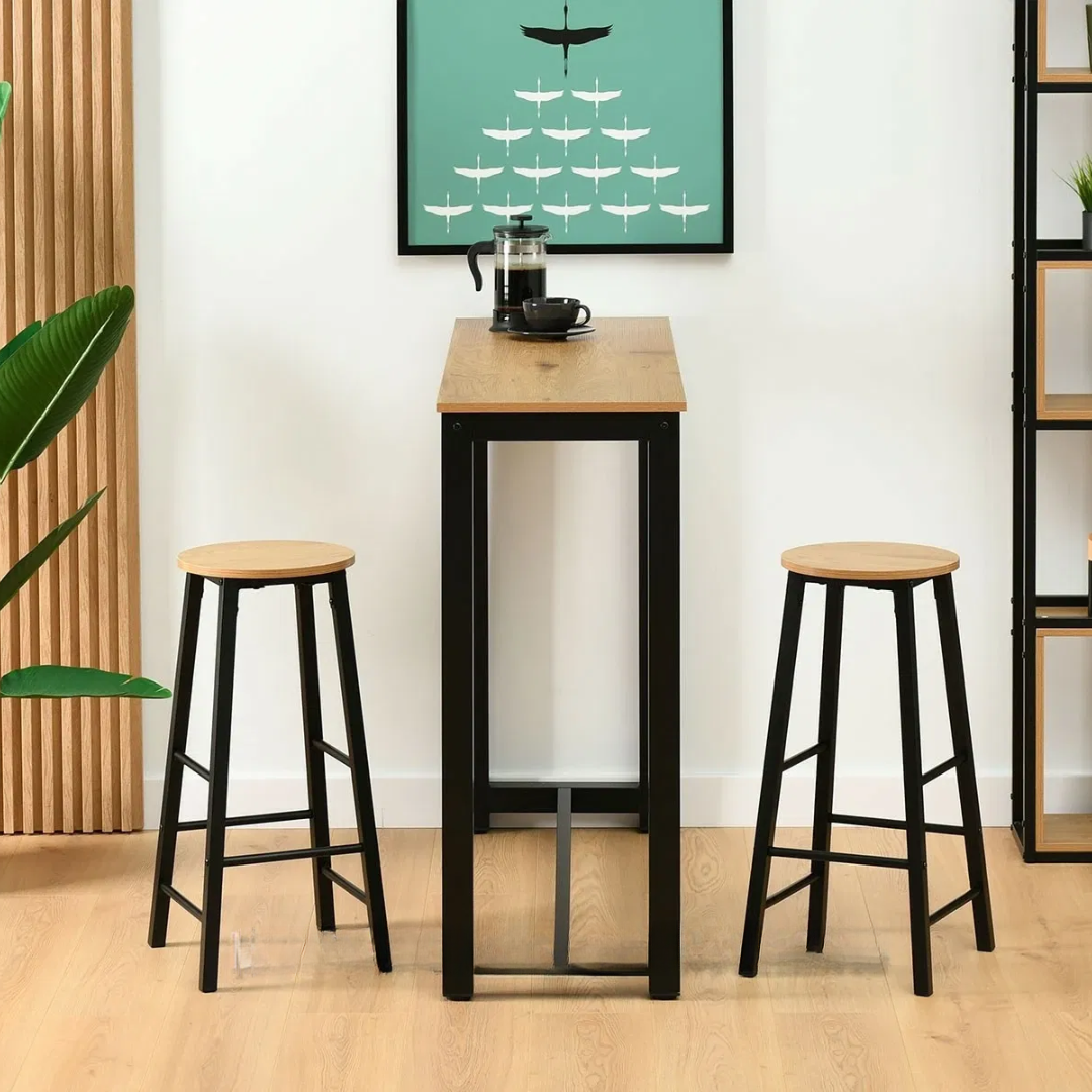 Étkező szett Remma (tölgy + fekete) (2 fő részére)