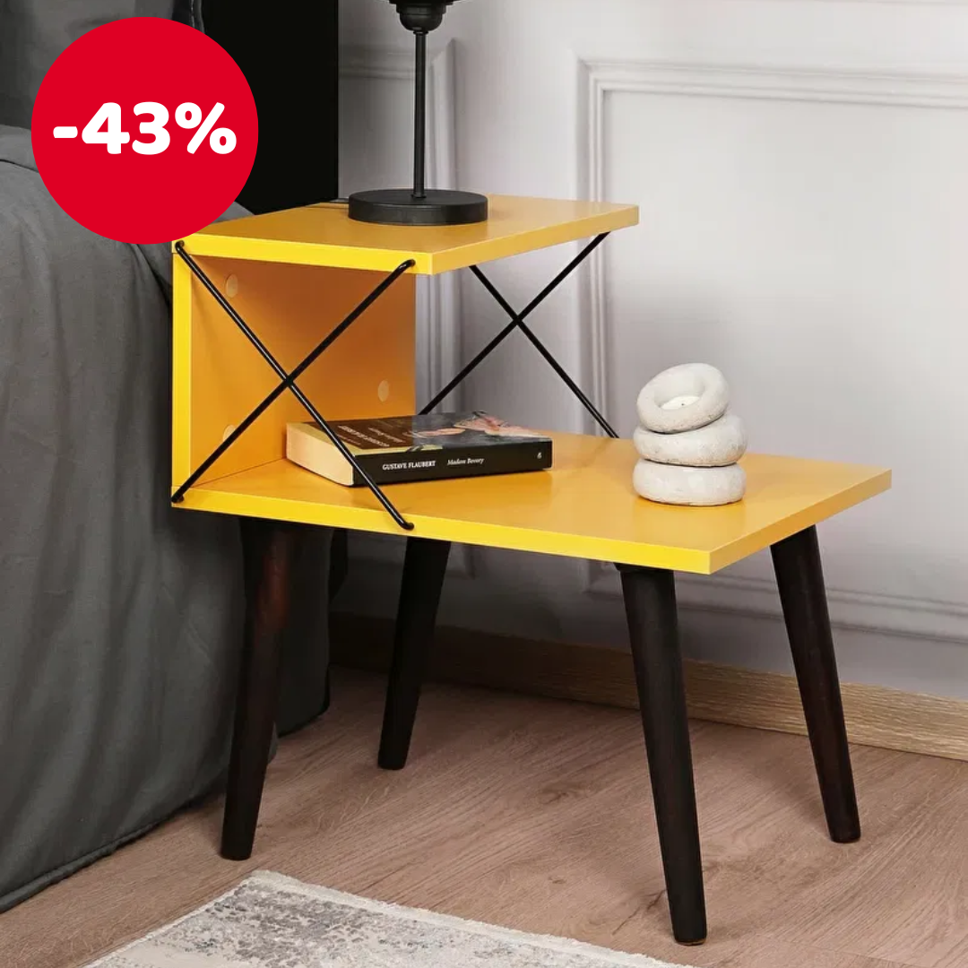 Éjjeliszekrény Crossline (sárga) *bazár