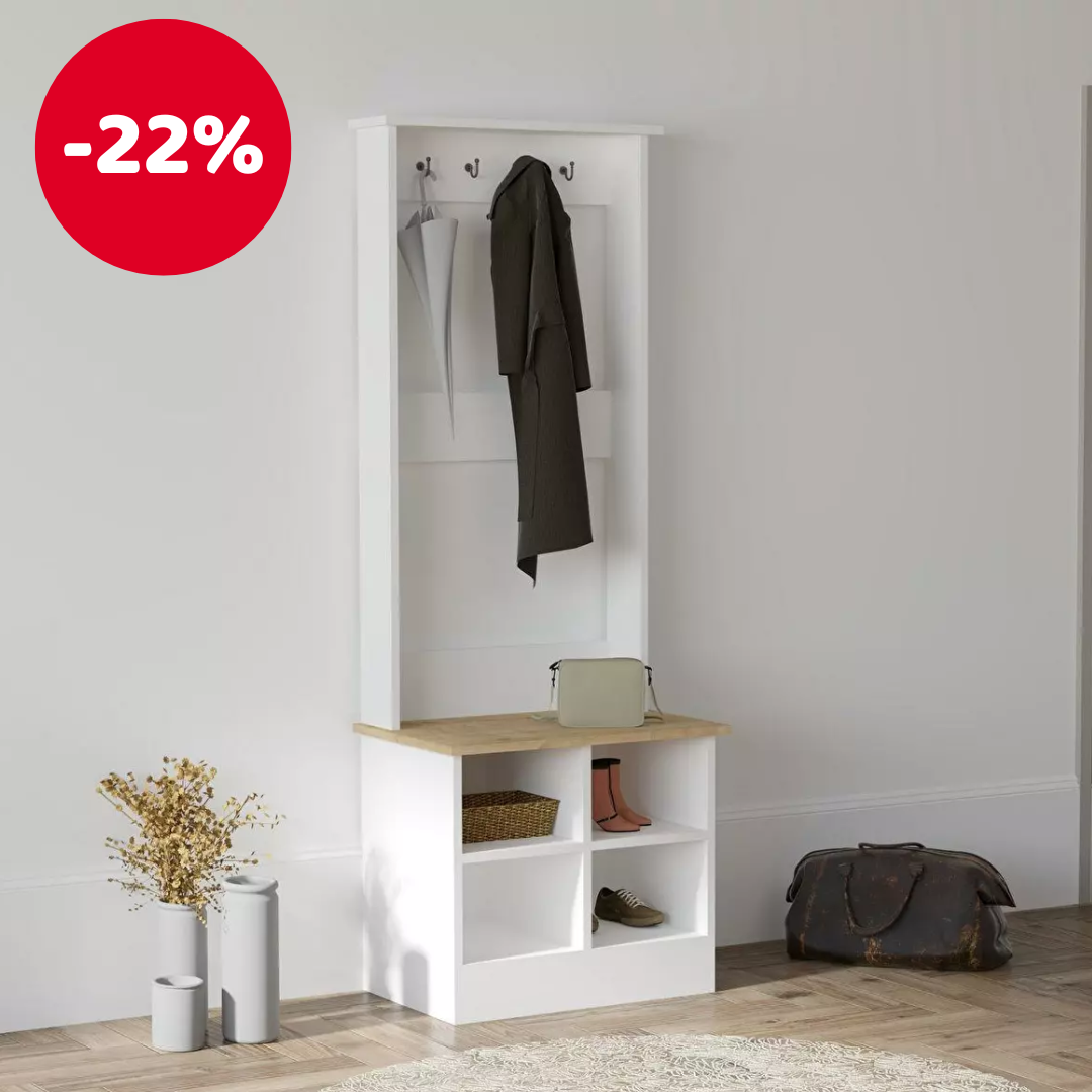 Előszoba bútor Kotati (zafír tölgy + fehér)