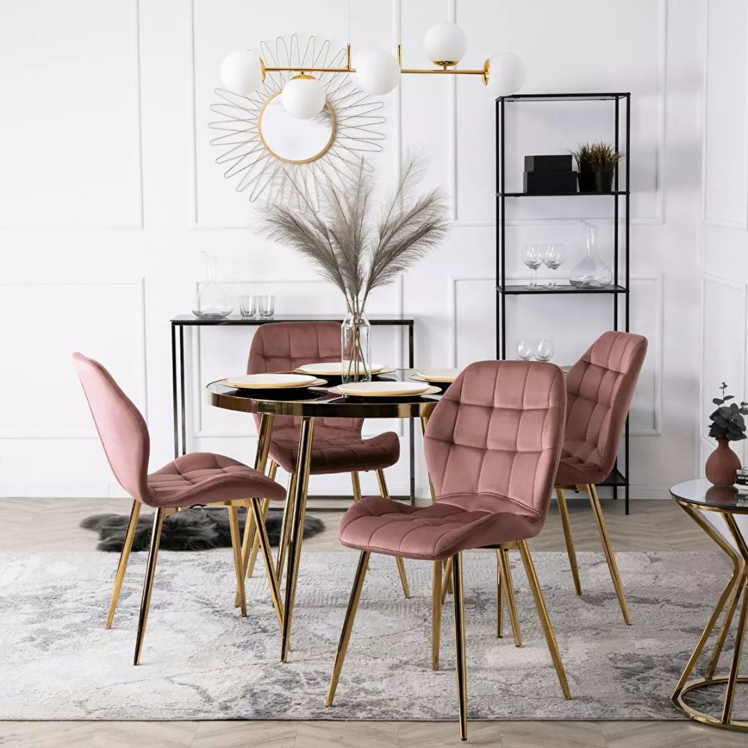 Étkező szett Tirada (arany + rózsaszín) (4 fő részére)