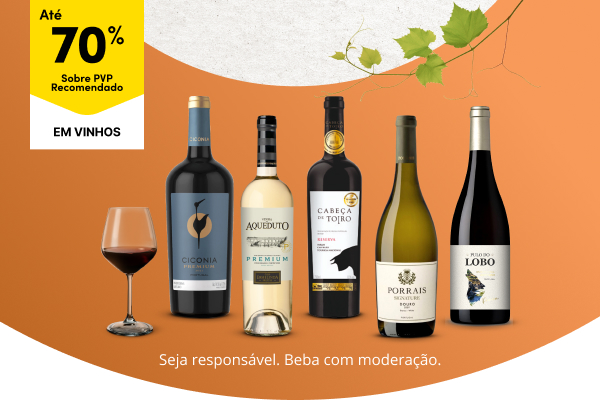 Aproveite até 70% em vinhos