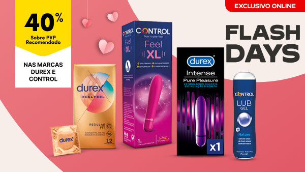 Até 40% em produtos das marcas Durex e Control