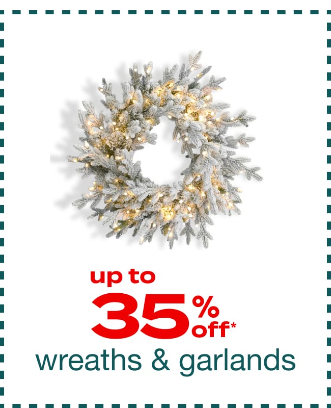 Up to 35% Off Wreaths & Garlands