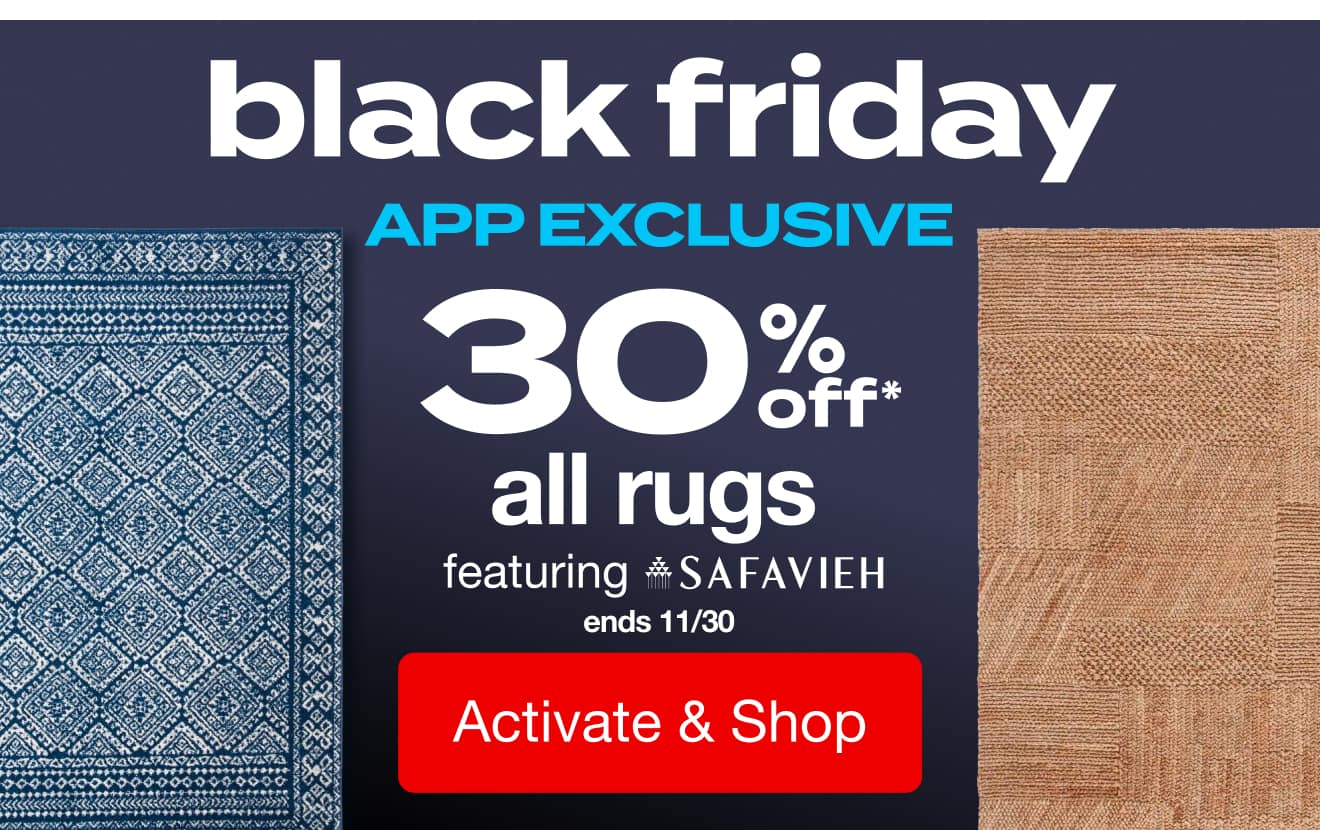 30% Off* All Rugs - App Only