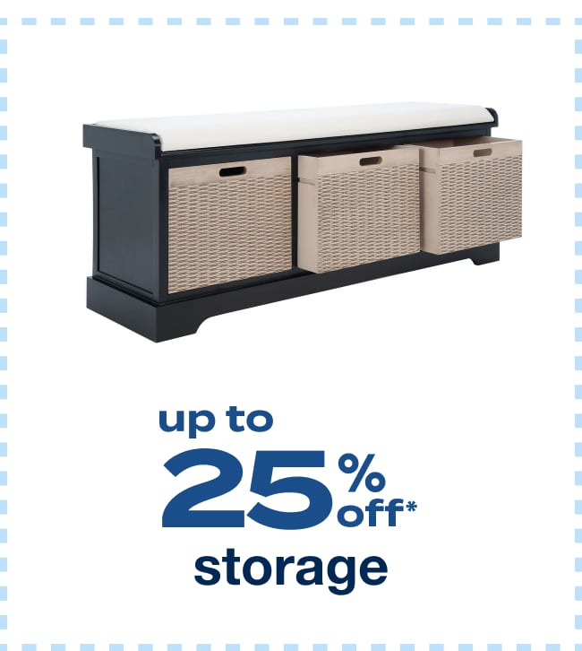 Up to 25% off Storage