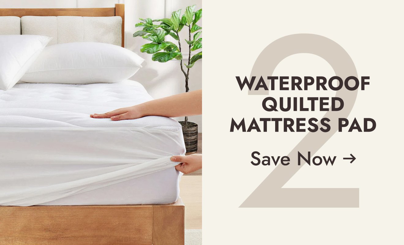 2. Waterproof Quilted Mattress Pad