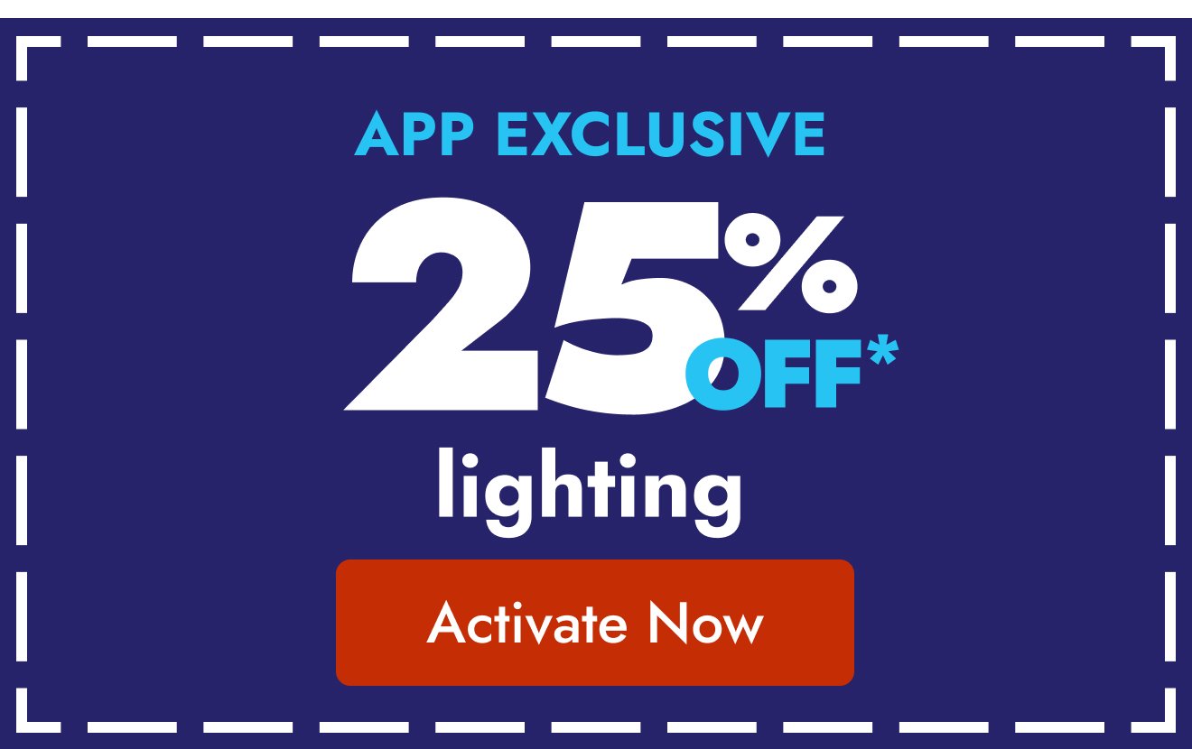 25% off lighting