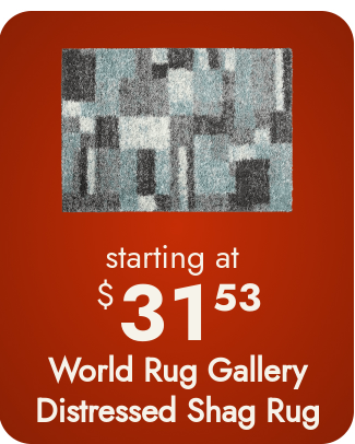 World Rug Gallery Distressed Plush Shag Area Rug