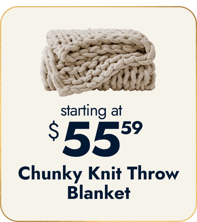 Handmade Chunky Knit Chenille Yarn Throw Blanket 50