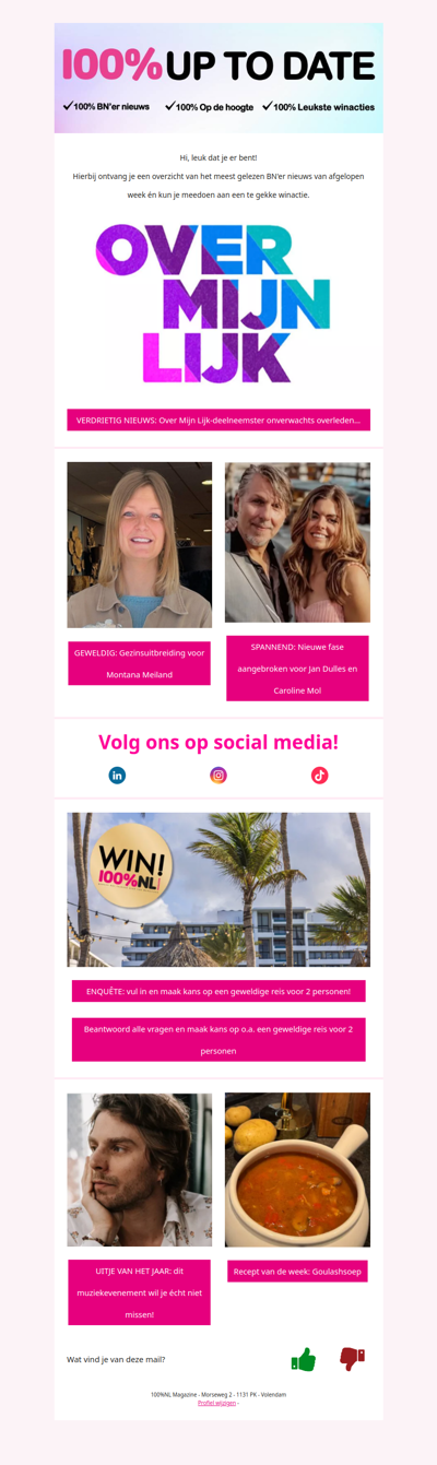 VERDRIETIG NIEUWS: Over Mijn Lijk-deelneemster onverwachts overleden…