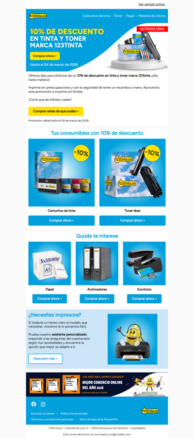 Últimos días para poner a punto tu impresora