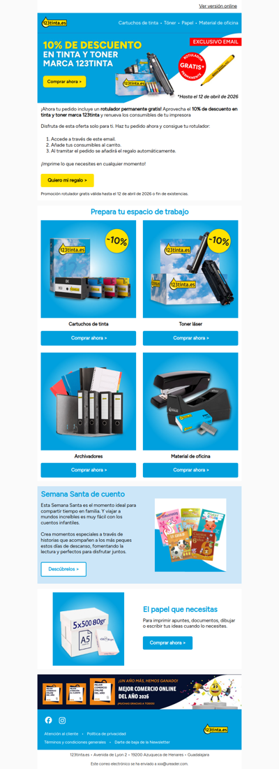 Renueva la tinta de tu impresora