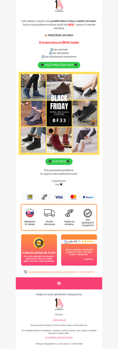 🖤 Predlžujeme! BF33 už len dnes