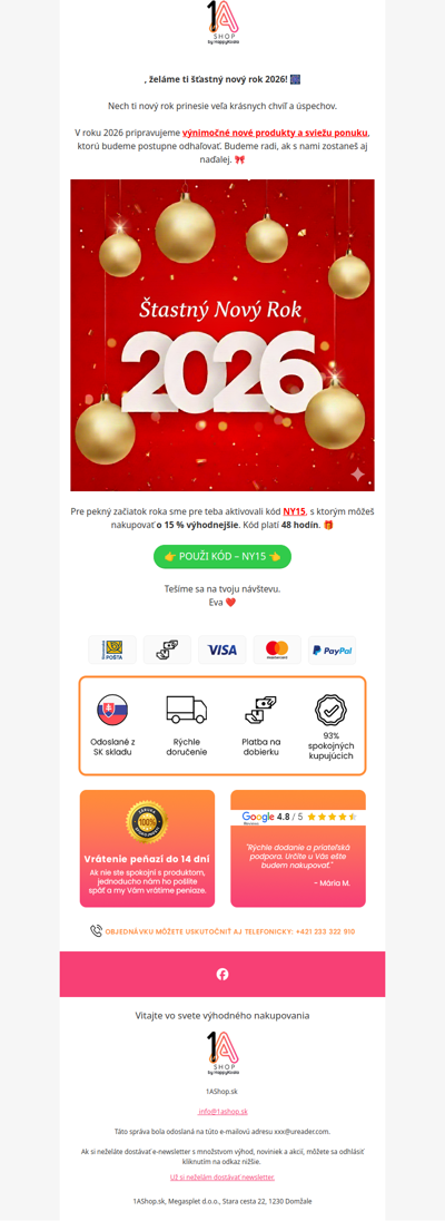 Šťastný nový rok 2026 ✨