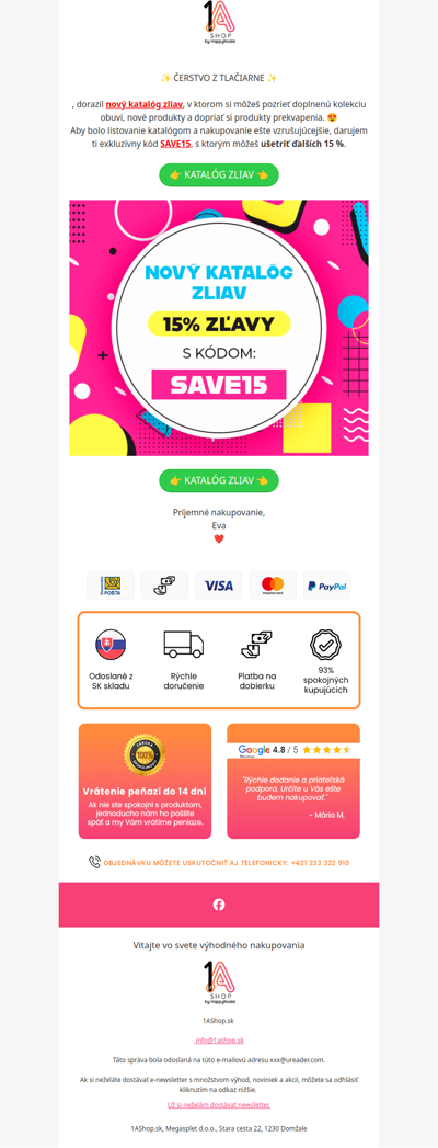 Nový katalóg zliav