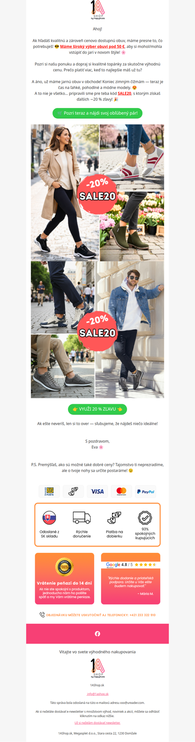 Nekupuj obuv za 50 €!