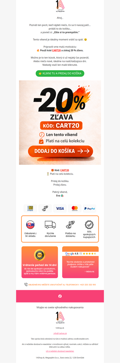 🛍️ Tento víkend na teba niečo čaká v košíku