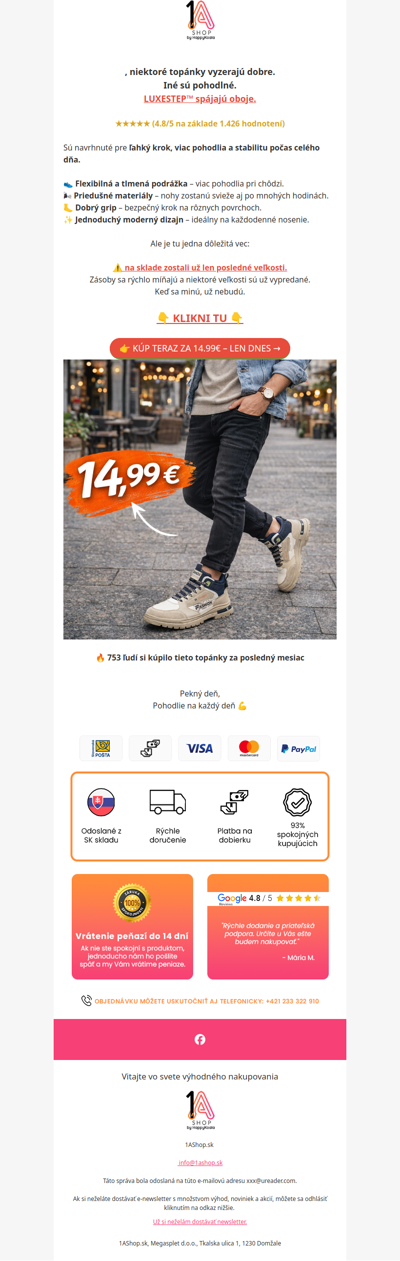 , posledné veľkosti za 14.99€