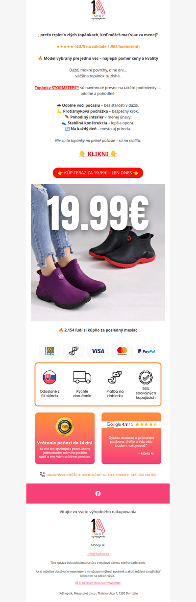 , odolné topánky len za 19.99€