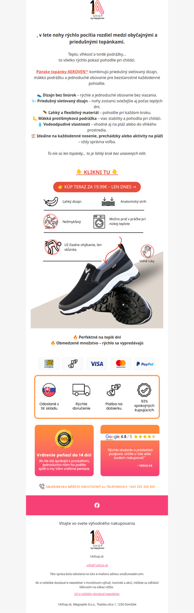 , pánske topánky len za 19.99€