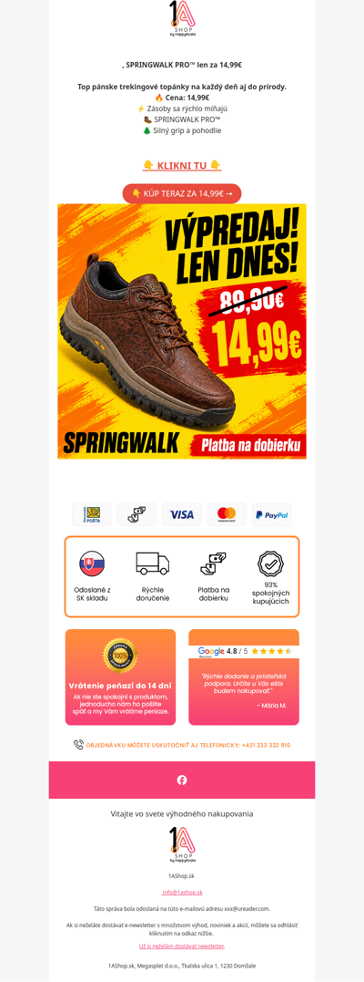 , SPRINGWALK PRO™ len za 14,99€