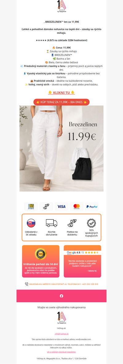 , BREEZELINEN™ len za 11,99€