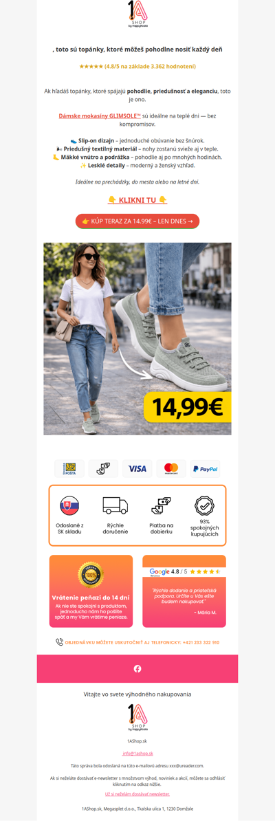 , Nezmeškajte: mokasíny 14,99€