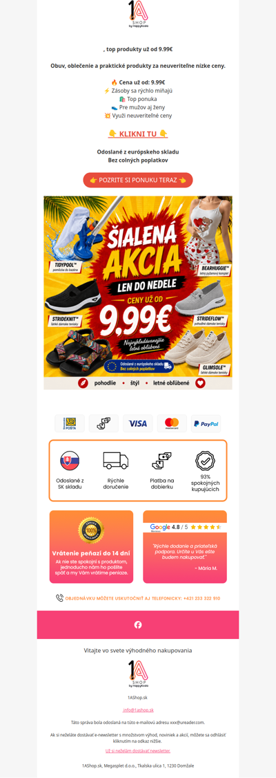 , produkty už od 9.99€