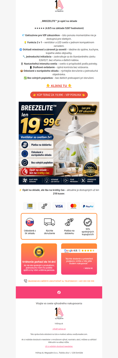 , BREEZELITE™ len za 19,99€