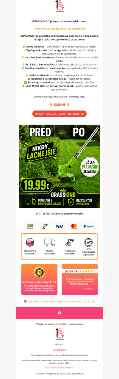 , GRASSKING™ len za 19.99€