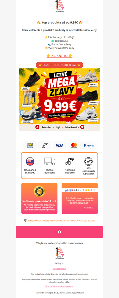, produkty už od 9.99€