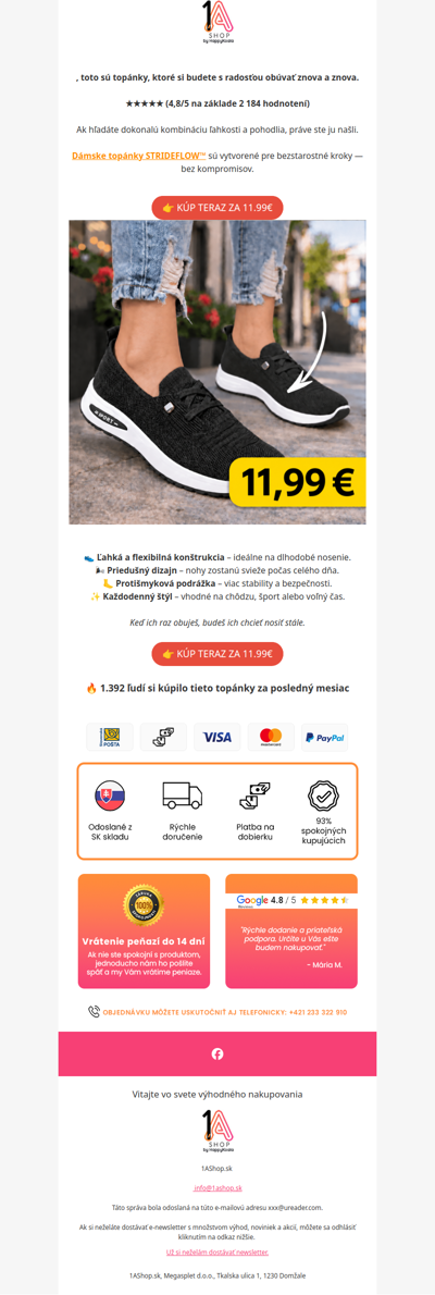 , topánky dnes len 11.99€