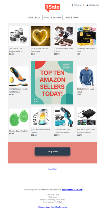 🔥 You’re Going to Want to Open This Top 10 Amazon Email