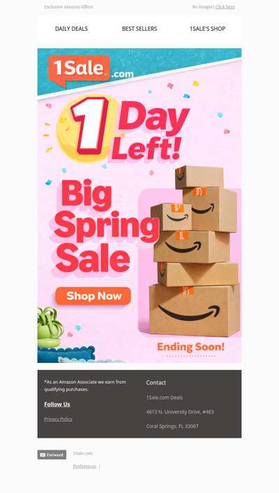 Ending Today! Amazon's BIG Spring Sale is Over Tonight....