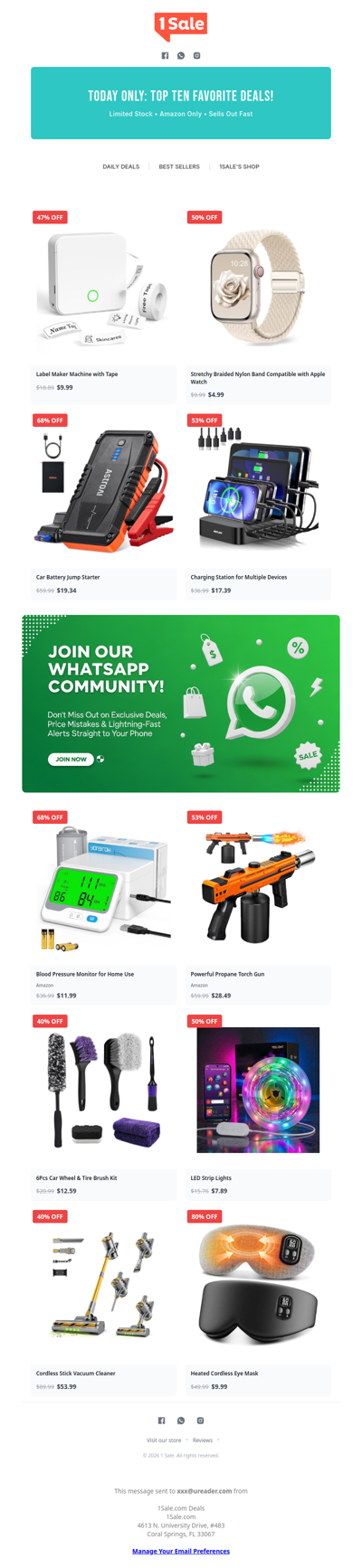 Today's Top Ten Amazon Deals!