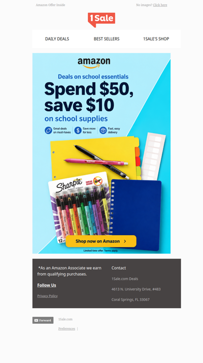 Last Chance to Save on School Supplies - Shop Amazon->