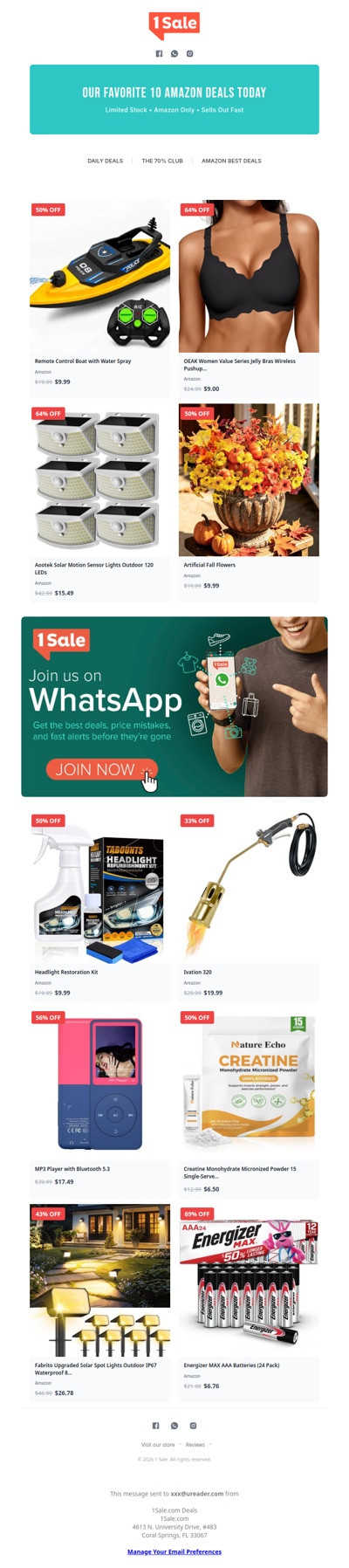 Up to 69% off Amazon - today's top 10