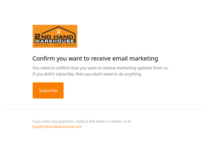 Confirm you want to receive email marketing