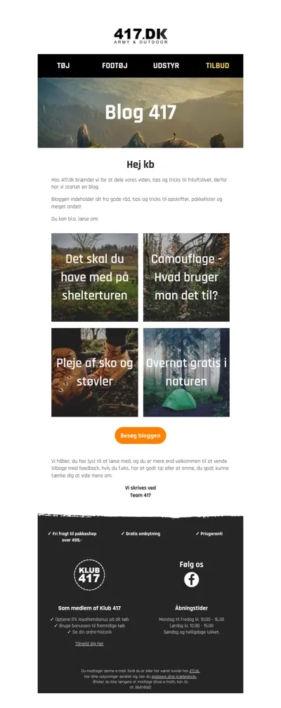 Få inspiration, gode råd, tips og tricks på vores blog 🏕